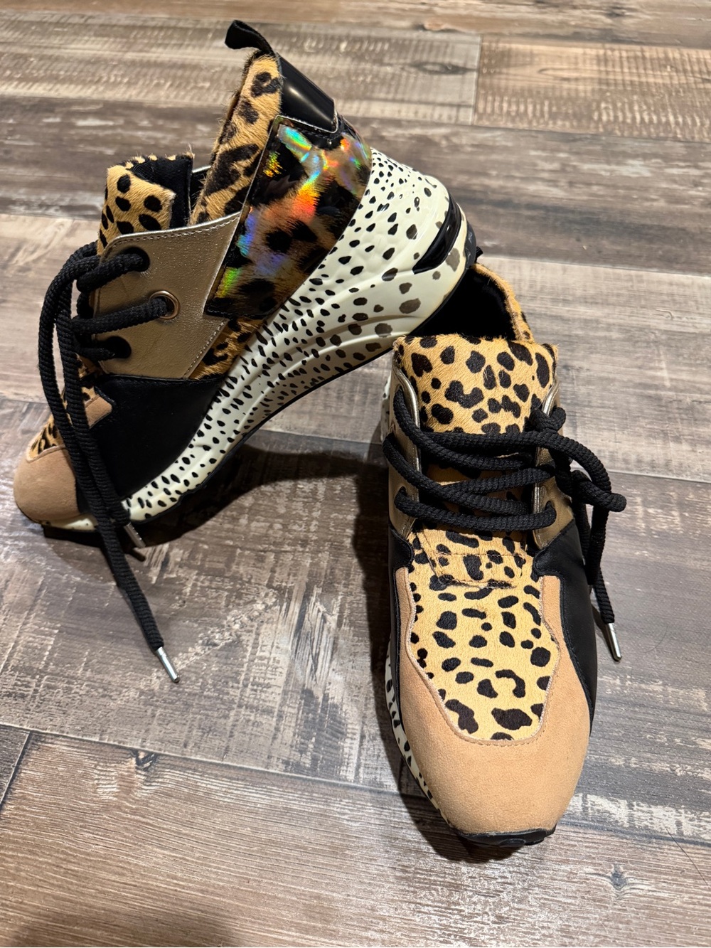 Steve Madden Cliff Leopard Animal Print Sneakers 9.5